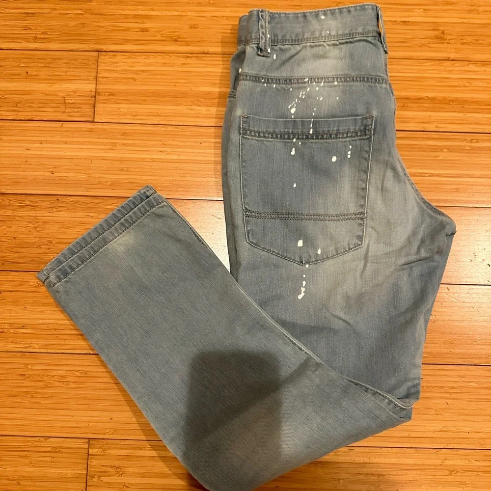Paint Splatter Relaxed Jeans 2XL NWT